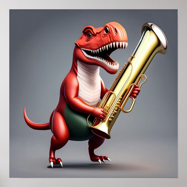 Poster Dinosaur cool - Art Print (Devant)