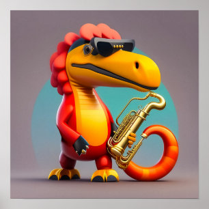 Poster Dinosaur cool - Art Print