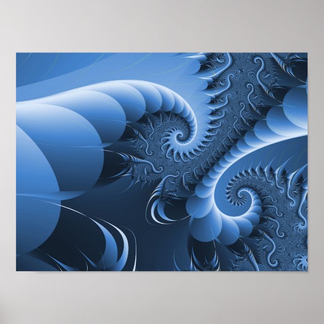 Poster Dinosaur Wedgewood Cute Cool Art Fractal (Devant)