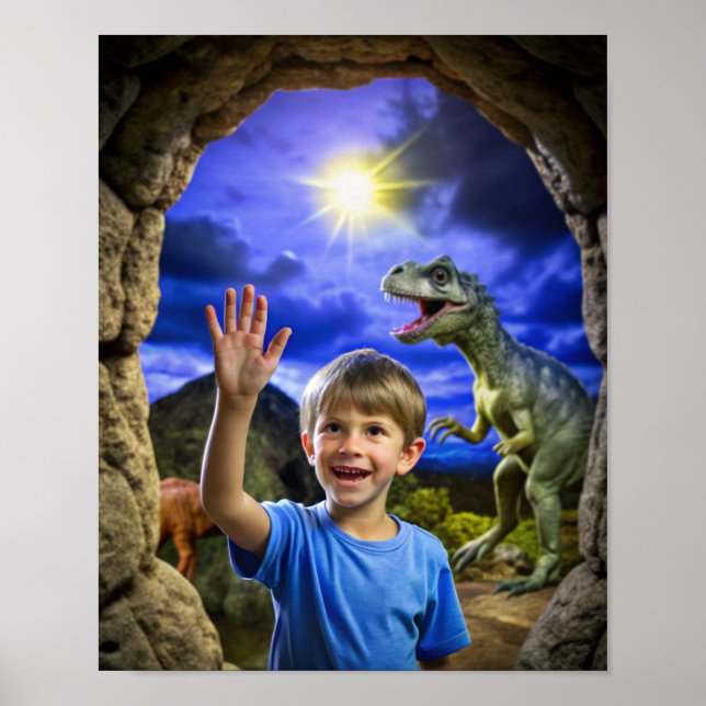 Poster Dinosaure Adventure - Exploration en plein air (Devant)