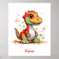 Dinosaure Bébé mignon Nom personnalisé