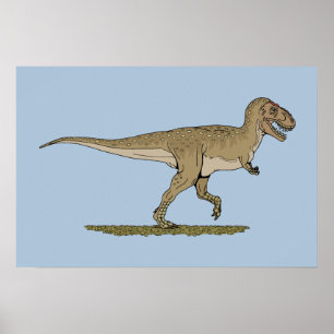 Poster Dinosaure crétacé Tyrannosaurus rex