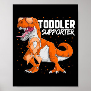 Poster Dinosaure de sensibilisation à la leucémie