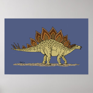 Poster Dinosaure jurassique Stégosaure