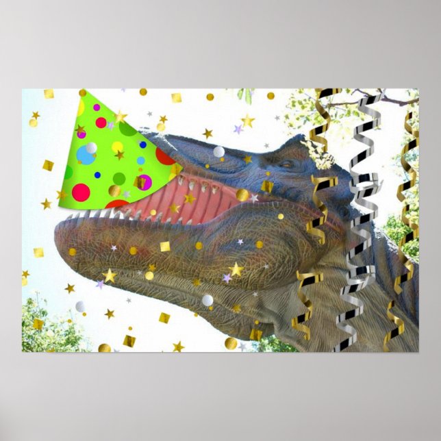 Poster Dinosaure Parti Animal (Devant)