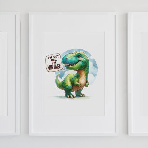 Poster Dinosaure vintage
