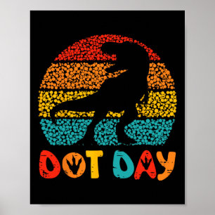 Poster Dinosaure vintage Jour S Joyeux Dot Pour Enfants G