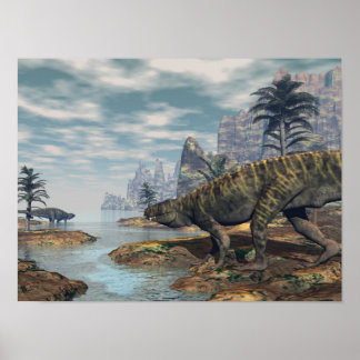 Poster dinosaures batrachotomiques -rendu 3D