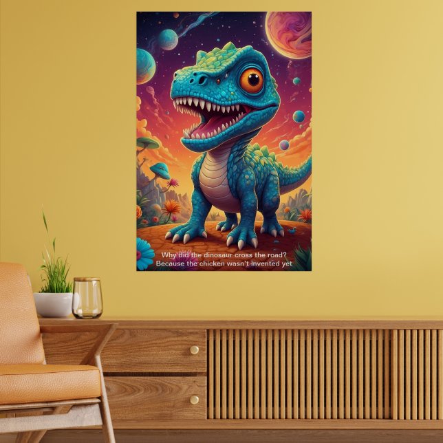 Poster Dinosaures dans l'espace : collection d'aventure (Salon 2)