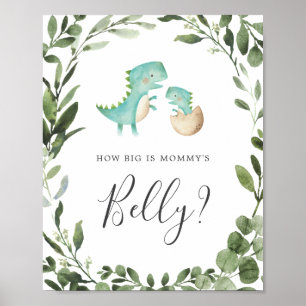 Poster Dinosaures devine à quel point le ventre de maman