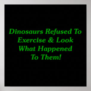Poster Dinosaures refusés pour s'exercer
