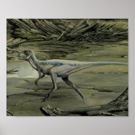 Poster Dinosaures vintages, Hypsilophodon crétacé
