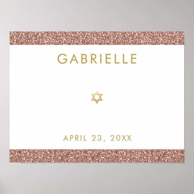Poster d'inscription pour Rose Bat mitzvah rose Pa (Devant)