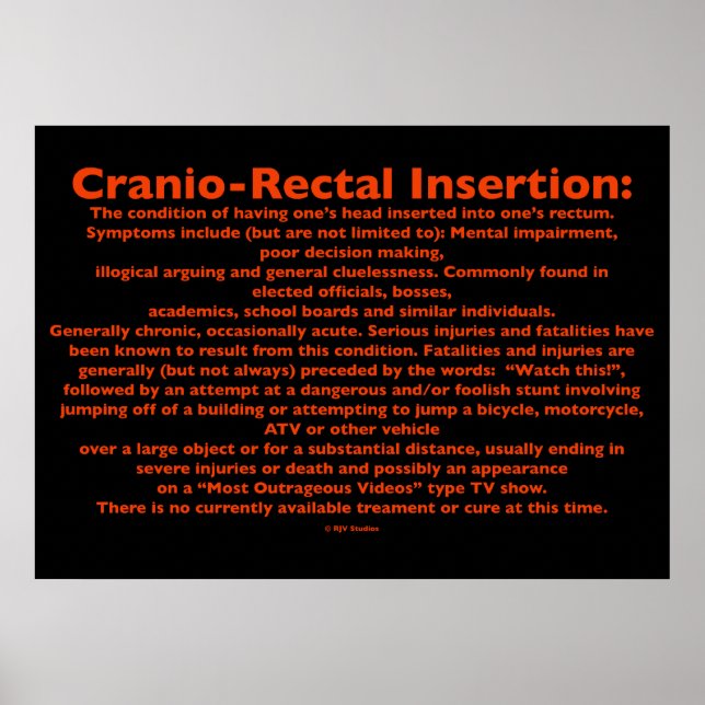 Poster d'insertion cranio-rectal (Devant)