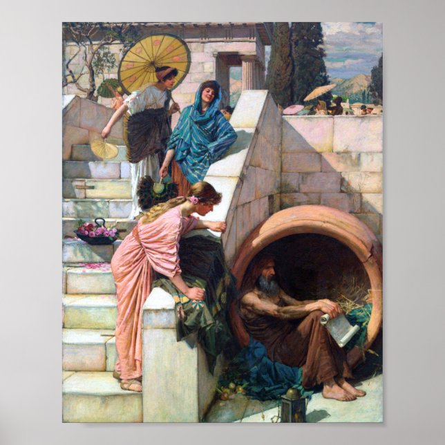 Poster Diogenes 1882 By John William Waterhouse (Devant)