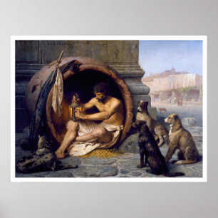 Poster Diogenes & Chiens Imprimer par Gérôme