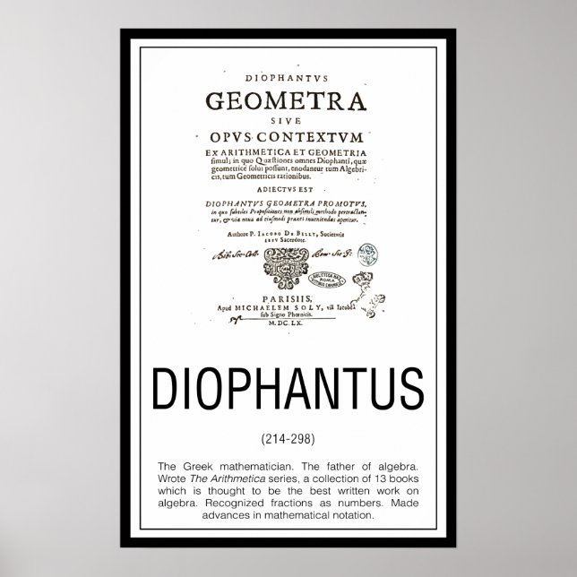 Poster Diophantus (Devant)