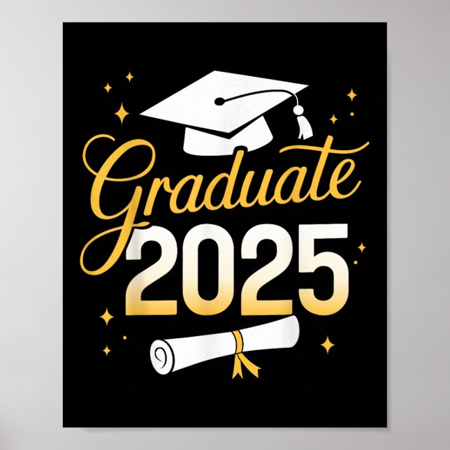 Poster Diplômé 2025 Pour Cl De 2025 Graduation (Devant)