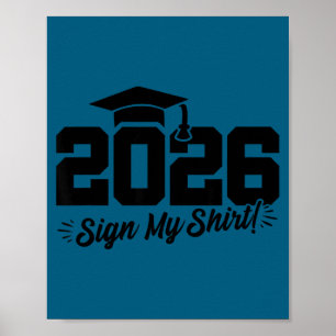 Poster diplômé 2026 - chemise dédicace - promotion