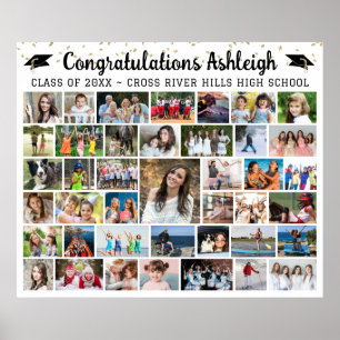Poster Diplôme 41 Collage photo Confetti Couleur personna