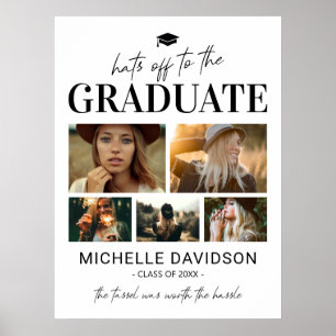 Poster Diplômé Chapeaux Bas Cadeau Photo 5