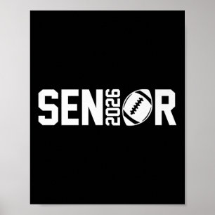 Poster Diplômé Cl De 2026 Joueur De Football Senior Diplô