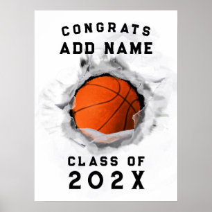 Poster Diplôme de basketball personnalisé