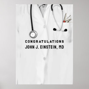 Poster Diplôme de doctorat Médicale personnalisé