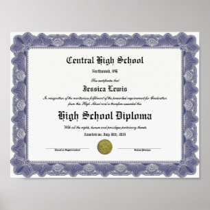 Poster Diplôme de fin d'études secondaires