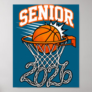 Poster Diplômé de la promotion 2026 senior 26 basket-ball
