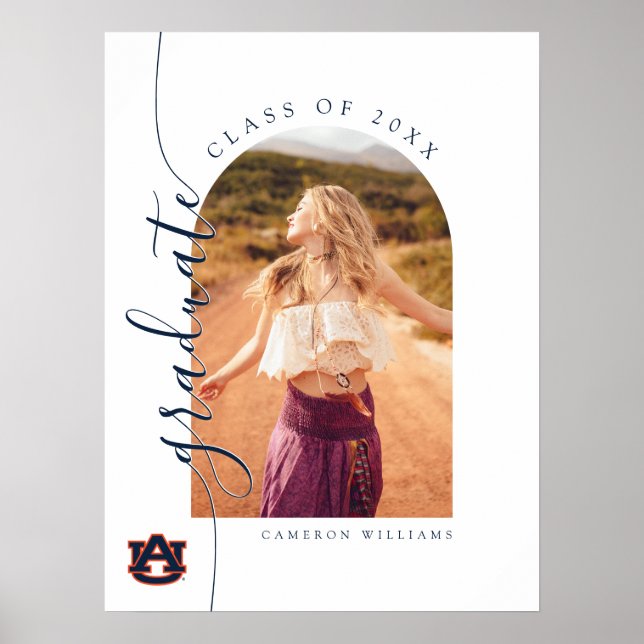 Poster Diplôme de l'Université d'Auburn | Auburn Tigers (Devant)