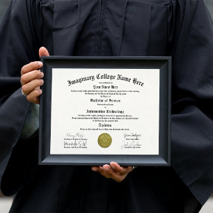Poster Diplôme de l'Université ou du Collège, reproductio