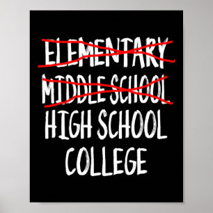 Poster Diplôme de niveau secondaire - Funny Middle School