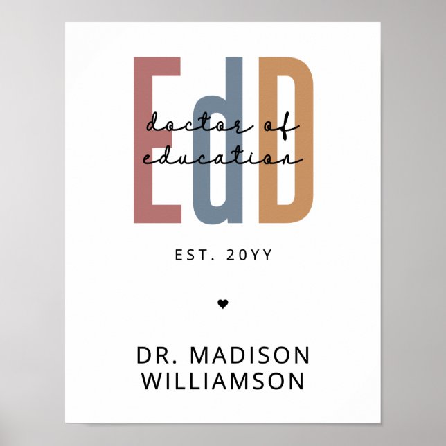 Poster Diplôme D'Études De L'EdD Personnalisé (Devant)