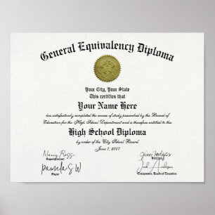 Poster Diplôme d'études secondaires d'équivalence général