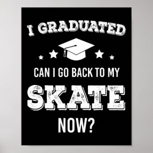 Poster Diplôme Drôle Lycéen Senior Skate