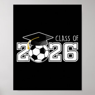 Poster Diplômé du lycée 2026 Senior 2026 Football Diplômé