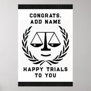 Poster Diplôme d'une école de droit d'avocat