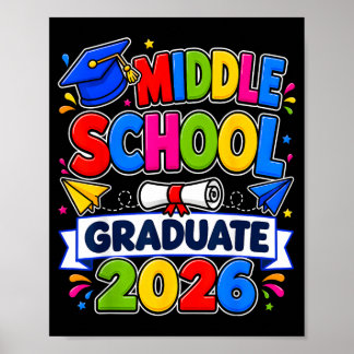 Poster Diplômés de collège 2026 Étudiants diplômés