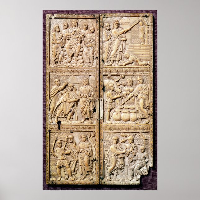 Poster Diptyque montrant les miracles du Christ (Devant)