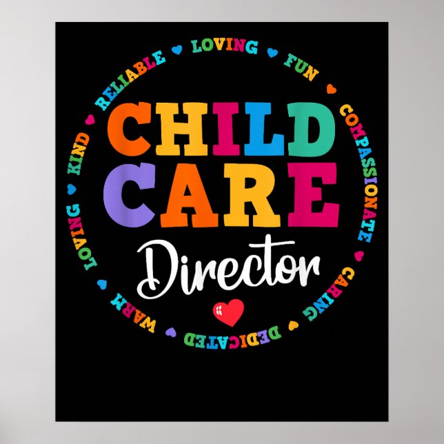 Poster Directeur de la garderie Fournisseur de l'école d' (Devant)