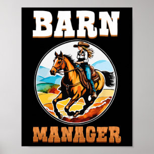 Poster Directeur de la grange I équestre Pony Horse Fan