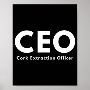 Poster Directeur de l'extraction de liège, amateur de vin