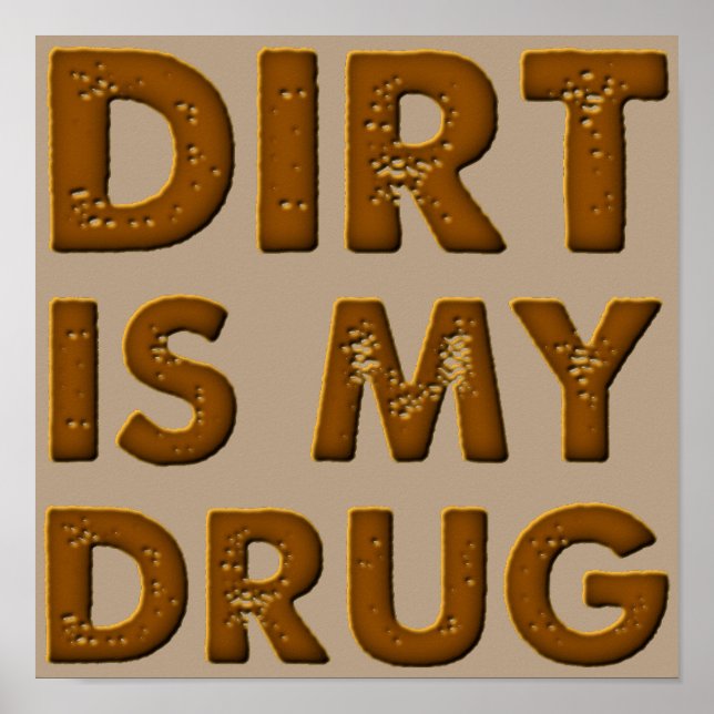 Poster Dirt Est Mon Médicament Dirt Vélo Motocross Affich (Devant)