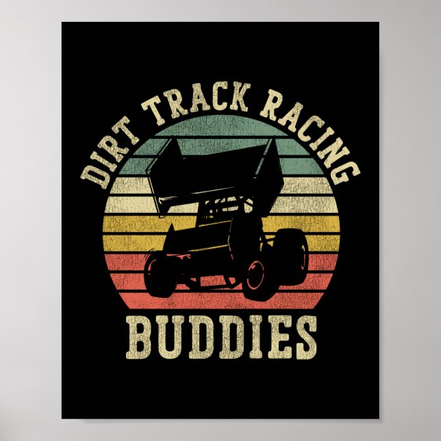 Poster Dirt Track Racing Dirt Track Racing Buddies Sprint (Devant)