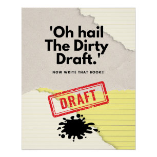 Poster Dirty Draft Chronicles : Carnet Humour pour les éc