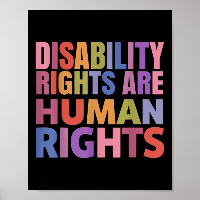 Poster Disability Rights Are Human Rights Equality Trans  (Devant)
