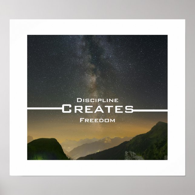 Poster Discipline Creates Freedom (Devant)