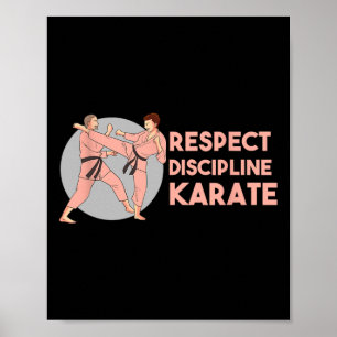Poster Discipline de formation de karaté sport arts marti