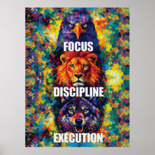 Poster Discipline de mise au point Exécution Aigle Lion L